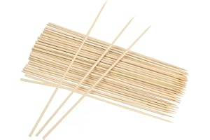 JDXun 100 Spiedini di Legno 15cm per Barbecue, Spiedini Bambu per Frutta, BBQ Cocktail e Verdura