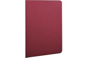 Clairefontaine 733162C collezione Age Bag Un taccuino a punto metallico Rosso - A5 14,8x21 cm - 96 pagine rigate - Carta Bianca 90g - Copertina carta Lustrée a grana effetto cuoio
