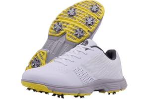LZQpearl Golfschuhe, Vier Jahreszeiten Für Männer, Alle Wetterstiefel Mit Golfstiefeln, Klassische Püre-Schnürschuhe, Professionelle Golfsport-Sneaker