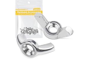 Caianwin Tuercas M4 10 piezas con aletas Tuercas de Acero Inoxidable Aleta