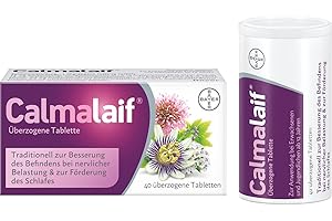 Calmalaif - pflanzliches Arzneimittel mit Extrakten aus 4 Heilpflanzen - bei Stressbeschwerden wie innerer Unruhe und Anspannung - 1 x 40 Tabletten
