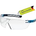 Uvex Tune-up Safety Glasses - Temple Glasses Supravision Excellence Technology - Metal-Free, Anti-Fog & Scratch-Resistant - One Size - Blue/Anthracite, Transparent