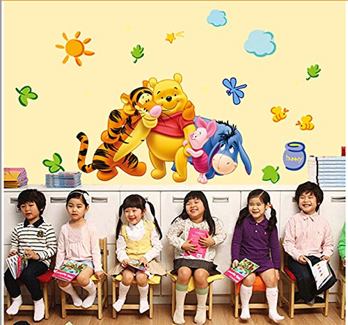 WallPicture Art-Winnie the Pooh and Friends Forever Love Wall Stickers Nursery Kids Children Wall Art Quote Vinyl Decal XMK-B0003TX by Wall Sticker - 2