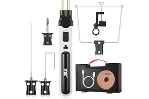 VIHBRAI Styrofoam Cutter Hot Wire Cutter Battery, Electric Styrofoam Cutter with LED Temlight, Plastic Box, Hot Styrofoam Cutter for Cutting Edges Plastics & Styrofoam (White)