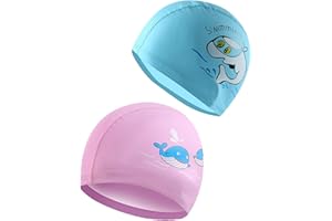TODREMOU Cuffia Piscina Bambino Bambina Cuffie-Costume 3-10 anni PU