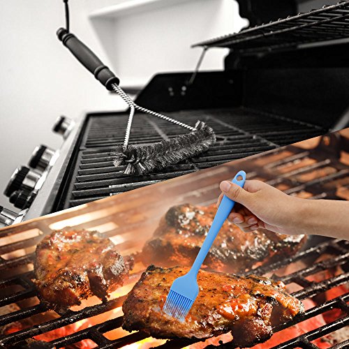 BBQ Grill Pinsel, Barbecue Grill von Tools Edelstahl Reiniger Reinigungsbürste für Griff Weber Holzkohle, Gas, Elektro, char-broils, Porzellan und Infrarot-Grills - 2