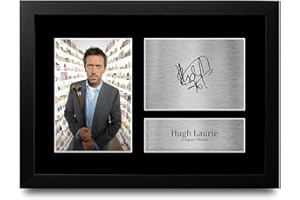 HWC Trading FR A4 Hugh Laurie Dr House - A4 Framed Regali Stampati Autografo Firmato Immagine Per Gli Appassionati Di Show Televisivo