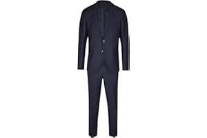 Steffen Klein Herren 2-Teiliger Slim Fit Business Anzug Smoking 2-Knopf Sakko