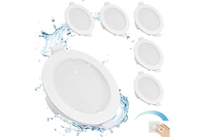 Gr4tec Spot LED Encastrable Salle de Bain IP65, 6 x 6W Spot LED Dimmable 4000K Blanc Neutre 400LM, Spot Encastré Extra Plat 35mm, Trou Φ68-80mm, Spots de Plafond pour Cuisine Salon Couloir