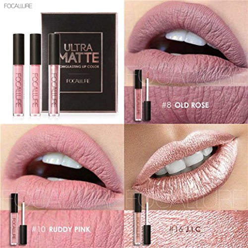 Yogogo Neue Mode Matte Lippenstift Kosmetik Sexy Lip Metallic Lip Gloss Kit