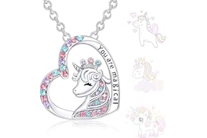 HABNI Collana Unicorno Regali Per Ragazze Collana Ragazza Argento 925 Idee Regali Bimba, Natale