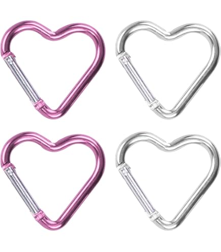 10 Pcs Mousquetons En Forme De Cœur Mini Ressort En Forme De Cœur Crochets De Sac à Dos En Alliage D'Aluminium Verrouillage Porte-Clés Extérieur Boucle Couleur Aléatoire