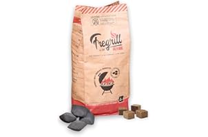 FREGRILL Charcoal Briquettes for Barbecue (2 kg) with FIRE STARTER CUBES for ignition
