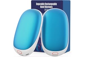 Jonwall Calentador de Manos Recargable, 5000mAh*2 Calentadores de Manos Reutilizable Calentador de Bolsillo Eléctrico Portátil Funciona con Pilas USB, Gran Regalo para Mujeres Hombres