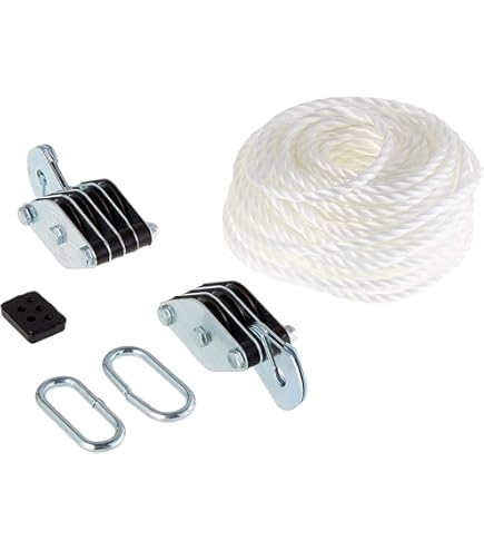 Flaschenzug 2000kg Tragkraft - 20m Nylon Seil Mit Seilbremse Für Schwere Lasten