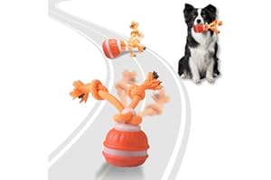 Osinaga Interactive Dog Ball Toys, Smart Interactive Dog Toys for Boredom, Motion Activate Rolling Ball for Small Medium Large Dogs, Automatic Moving Toy, Stimulation Toy for Boredom Relief (Orange)
