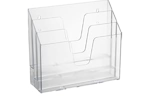 Acrimet Organizzatore di Cartelle Portadocumenti Orizzontale Triplo (Trasparente)