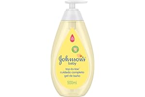 Johnson's Baby Top to Toe Wash (1 x 500 ml), gel de baño para bebé con cuidado completo, gel de ducha infantil con fórmula No llores más, jabón calmante para bebés recién nacidos