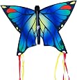 CIM Cerf-Volant Papillon Bleu Pour Enfants - 58x40cm - Ligne 20m - À Partir De 3 Ans - Facile à Faire Voler