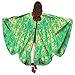 Produktbild IYHENZ Damen Pfau Flügel Schal Schals Poncho Kostüm Zubehörteil,Feenhafte Frauen Nymphe Pixie Halloween Cosplay Weihnachten Cosplay Kostüm Zusatz(Grün,1PC)