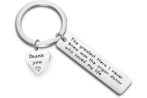 Zuo Bao Organ Donor Gift Organ Donation Awareness Kidney Donor Thank You Gift The Greatest Hero I Never Knew Was The Organ Donor Who Saved My Life Keychain Donor Appreciation