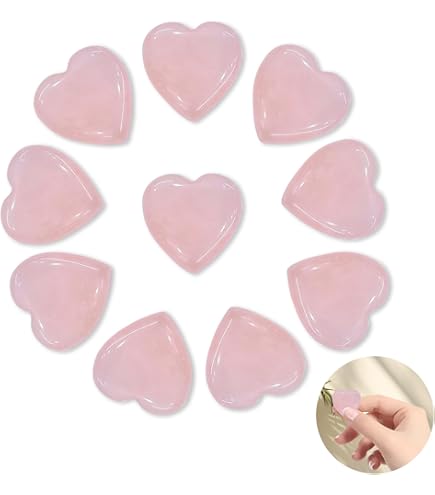 Cristallo Di Quarzo Rosa A Forma Di Cuore - Pietra Guarigione, Decorazione Zen