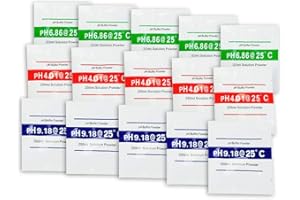 NOBRANDED Joody - Polvere di tampone di PH 15 pezzi/confezione ph 4,01/6,86/9,18 per la soluzione di calibrazione del test di pH, pH metro calibrazione rapida e accurata del pH di purezza dell'acqua