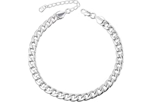 U7 Cavigliera Donna Classica Elegante Piede Catena, Acciaio INOX Placcato Platino Oro, Lunghezza Regolabile 22 + 5 cm, Sexy Gioiello Estivo Unisex Argento Oro Rosa - con Confezione Regalo