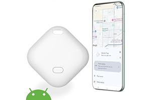 TDTOD Smart Tag Android, 1 Pack Localizador Bluetooth Compatible con Google Find My Device, Tag Tracker para Llaves, Maletas y Carteras, IP67 Resistente al Agua, Blanco (Solo Android)