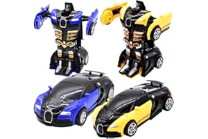 LGQHCE Auto Deformation Car Giocattolo,2 PCS Set Transformers Auto Toys,2 in 1 Trasformatore Robot Auto,Transformation Robot Auto Giocattolo per Bambini,Adatto per Bambini di età Superiore ai 3 Anni