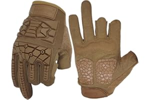 Seibertron T.T.F.I.G 2.0 Men's Tactical Military Gloves Flexible Rubber Knuckle Protective for Combat Hunting Hiking Airsoft Paintball Motorcycle Motorbike Riding Outdoor Gloves