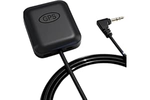 PANLOUTING Antenna GPS Attiva per Auto 3 Metri | Connettore RG174 3,5mm Antenna GPS con Base Magnetica per Sistema di Navigazione GPS per Auto | 28dB