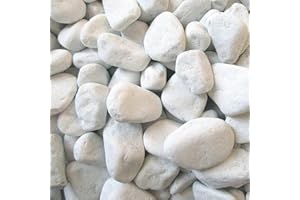 FORTUNATO Ciottoli Bianco Valle D'Itria Pietre Sassi Naturali Decorativi Giardini Aiuole Vasi Confezioni in Sacchi (5, 15/25 mm)