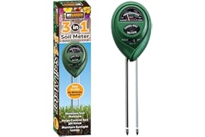 MYGARDEN 3-in-1 Soil Tester pH Meter Kits with Moisture, Light and PH Test for Garden, Farm, Lawn, Indoor & Outdoor (No Battery Needed)