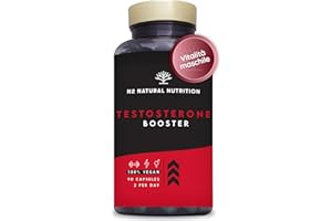 Testosterone Uomo Forte. Prestazioni, Vigore e Desiderio. integratore testosterone uomo. Integratore con Maca, Taurina, Fieno Greco, Ginseng, Zinco e B6. 90 Capsule. N2 Natural Nutrition