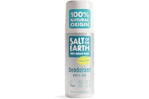 Salt of the Earth Dezodorant Naturalny w Kulce – Skuteczna Ochrona, 100% Naturalny, Wegański, Dezodorant Bezzapachowy – Odpowiedni dla Kobiet, Mężczyzn i Dzieci – 75ml