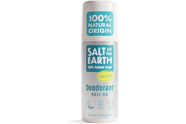 Salt of the Earth Déodorant Stick Non Parfumé - Protection Efficace, 100% Naturel, Végétalien, Sans Parfum, Déodorant Homme, Femme et Enfants - 75ml
