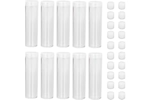 YUMILI Tube à pièces rond transparent, tubes de stockage de pièces de monnaie en plastique | tubes de collection de pièces de monnaie | collection de pièces