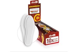 THERMOPAD Ocieplacz do podeszwy (wkładka) rozm. S, M, L, XL lub XXL (36 – 46) – oryginalny produkt: 10 par podkładek termicznych na 8 godzin ciepła I natychmiast gotowe do użycia wkładki do stóp