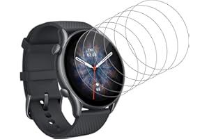 ivoler Zestaw 6 osłon ekranu do Amazfit GTR 3 Pro/Amazfit GTR 3 / Honor Watch GS 3, pełne pokrycie [instalacja płynna] [odporna na zarysowania] [bez pęcherzyków] Folia ochronna TPU