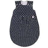 Sugarapple Ganzjahres Baby Schlafsack (50 cm - 110 cm Länge u. 35 Farben wählbar) aus 100% Öko-Tex Baumwolle, 2.5 TOG Sommer und Winter mit Druckknöpfen und Reißverschlus