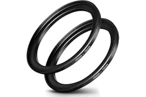 FANZR Anello Step Up da 49 mm a 58 mm [filtro da 49 mm a 58 mm), adattatore per filtro obiettivo della fotocamera, in alluminio di alta qualità (confezione da 2)
