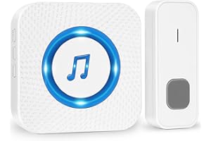 TENEVEAMO Timbre inalámbrico, alcance de 1000 metros, IP55, exterior resistente al agua, 55 tonos de timbre