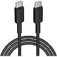 Portronics Konnect Link C Square 60W Type C to Type C Fast Charging PD Cable with 480Mbps Data Sync Compatible with Smartphones, iPhone 15 series, MacBook and Other Type C devices 1M Length(Black)