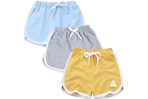 Rolanko Pantaloncini da Ginnastica per Ragazze, Pantaloncini Sportivi Estivi con Coulisse per Bambini Che corrono E Ballano