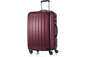 HAUPTSTADTKOFFER Alex - Mittelgroßer Hartschalenkoffer, 4 Rollen, Koffer, Trolley, Rollkoffer, Reisekoffer, Volumenerweiterung, 65 cm, 74 Liter, Burgund