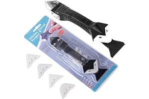 HAREWU Silikonentferner Werkzeug Silikonentferner Werkzeug 3 in 1mit Edelstahl-Dichtungsentferner Finishing Tool für Küche, Bad, Wand, Boden, Fliesen, Waschbecken