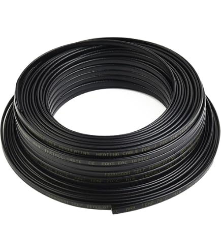 Cavo Scaldante Autoregolante Calorique SLL 20 W/m, 4 M Con Spina, Antigelo Per Grondaie E Tubi, Per Moduli Fotovoltaici E Tetti, Resistente UV E Alle Intemperie