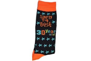 SHATCHI Chaussettes Fantaisie pour 30e Anniversaire « Simply The Best 30 Year Old » en Nylon - Taille Unique