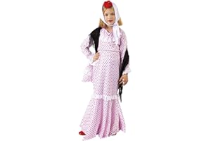 RUBIE'S Rubies Disfraz Chulapa Premium para niñas, Vestido, chal, pañuelo y bolso, Oficial Rubies para San Isidro, Chulapa madrileña